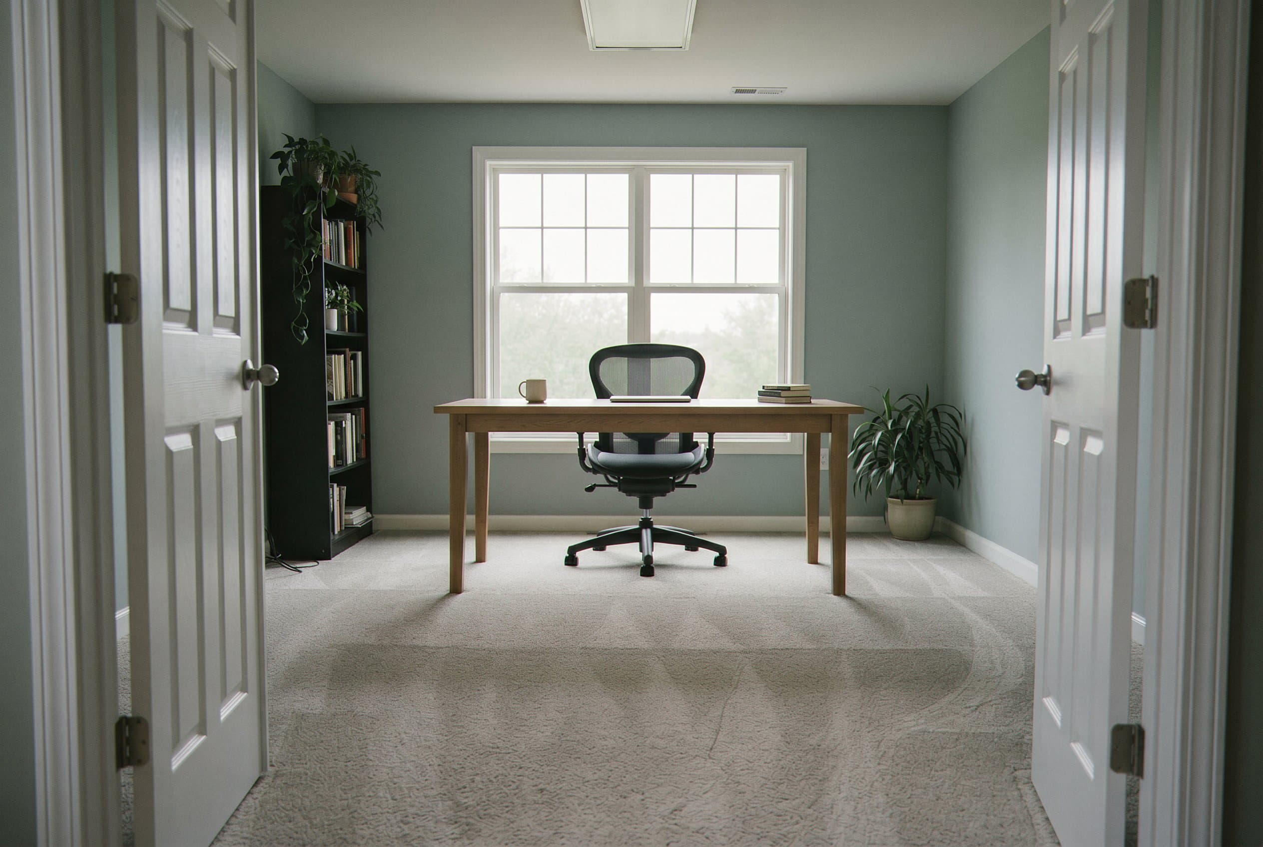 Extracted carpet installed dry and clean