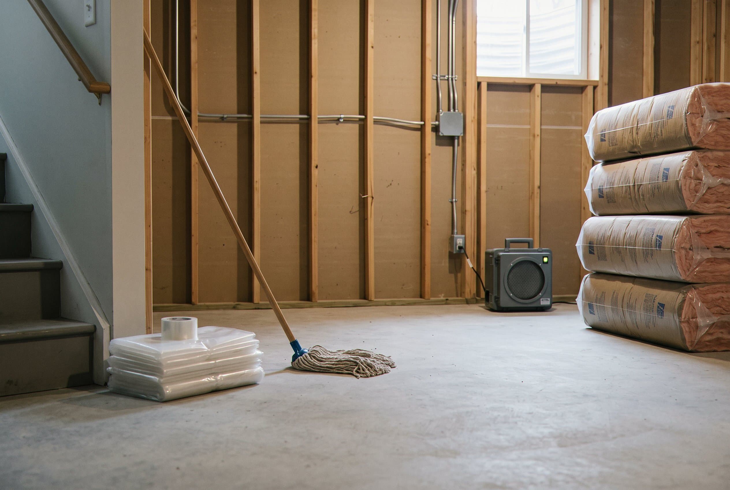 Clean room after mold remediation completed