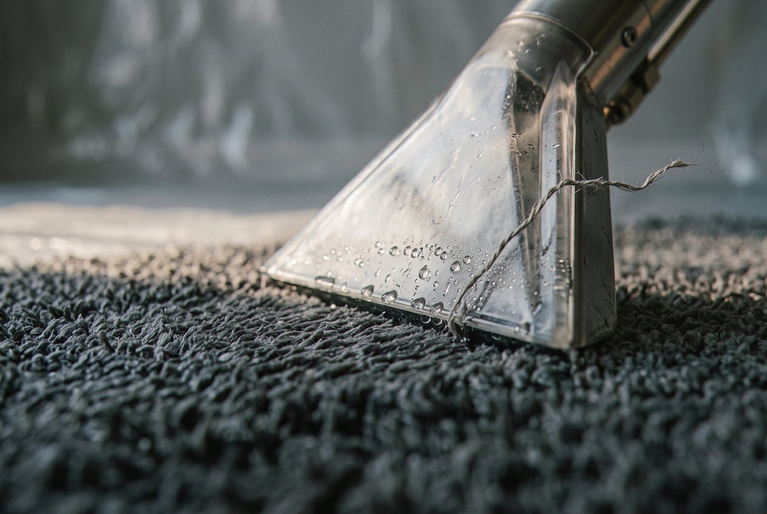Industrial moisture meter reading wet subflooring